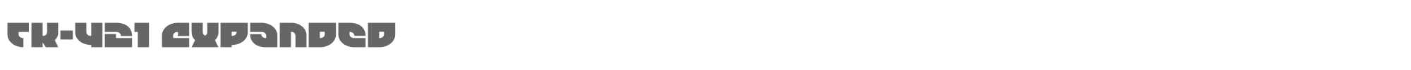 TK-421 tk421expand.ttf font preview
