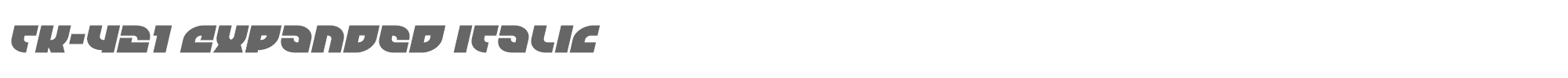 TK-421 tk421expandital.ttf font preview