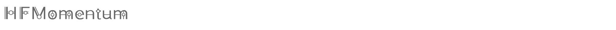 Sample characters HF Momentum Font