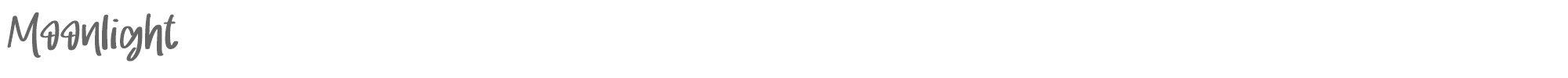 Sample characters Moonlight Font