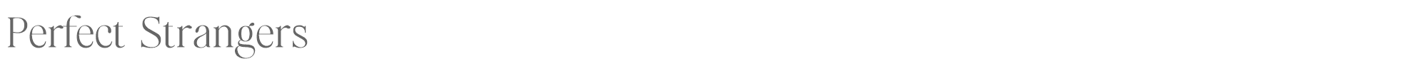 Sample characters Perfect Strangers Font