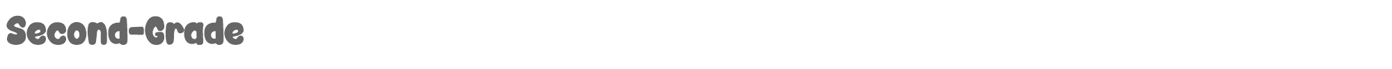 Sample characters Second Grade Font