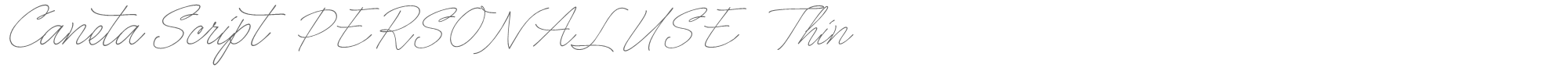 Caneta Script CanetaScriptThin_PERSONAL_USE_ONLY.otf font preview