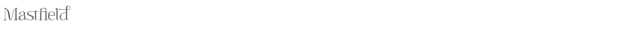 Sample characters Mastfield Font
