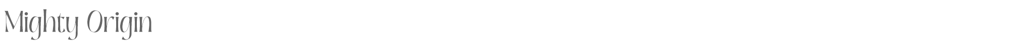 Sample characters Mighty Origin Font