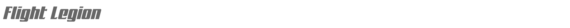 Sample characters Flight Legion Font