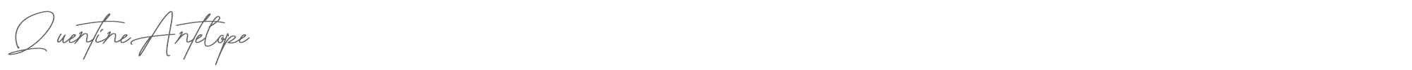 Sample characters Quentine Antelope Font