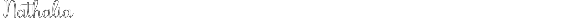 Sample characters Nathalia Font