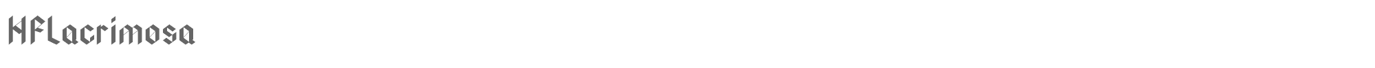 Sample characters HF Lacrimosa Font