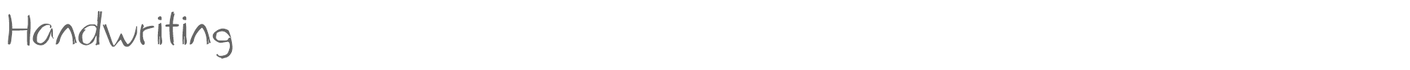 Sample characters Handwriting Font