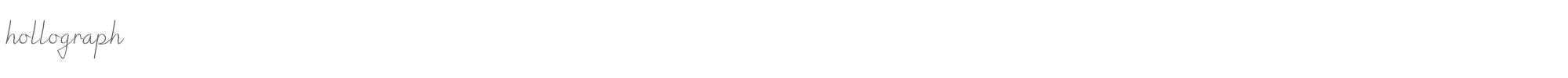 Sample characters Hollograph Font