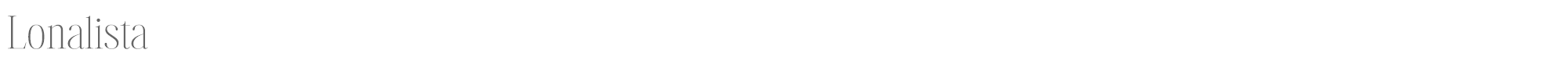 Sample characters Lonalista Font