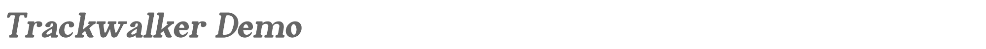Sample characters Trackwalker Font