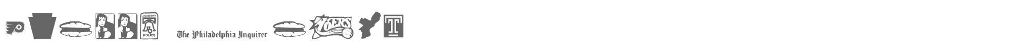 Sample characters Philly Dings Font