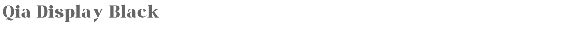 Sample characters Qia Display Font