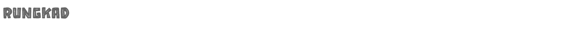 Sample characters Rungkad Font
