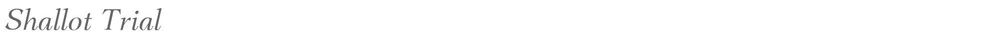 Sample characters Shallot Font