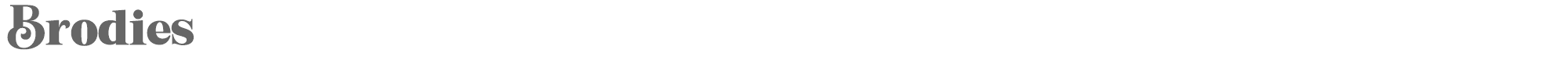 Sample characters Brodies Font