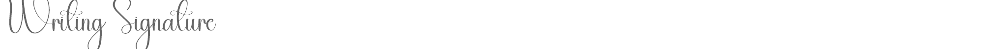 Sample characters Writing Signature Font