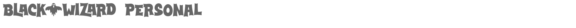 Sample characters Black Wizard Font