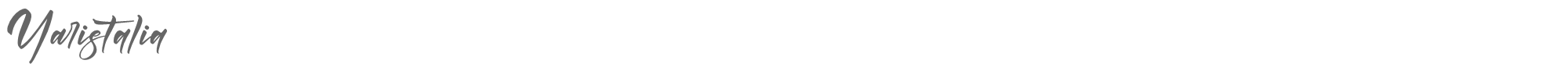Sample characters Yaristalia Font