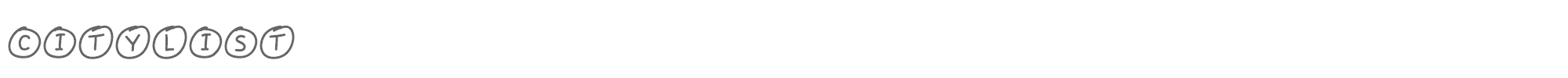 Sample characters Citylist Font