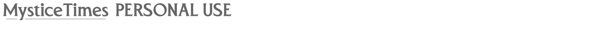 Sample characters Mystice Times Font