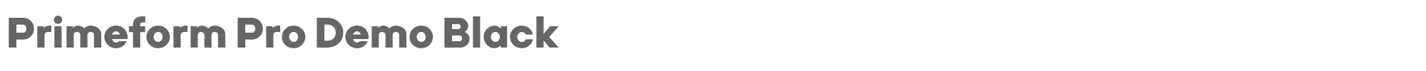 Sample characters Primeform Pro Font