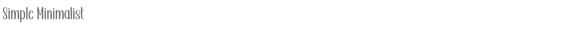 Simple Minimalist SimpleMinimalist.otf font preview