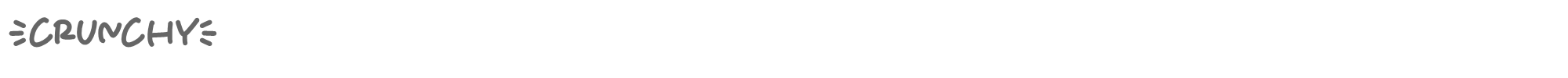 Sample characters Crunchy Font