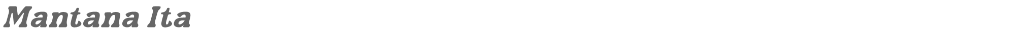 Sample characters Mantana Font
