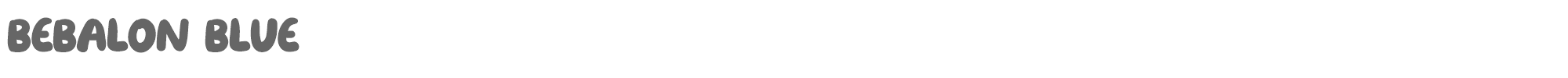 Sample characters Bebalon Blue Font