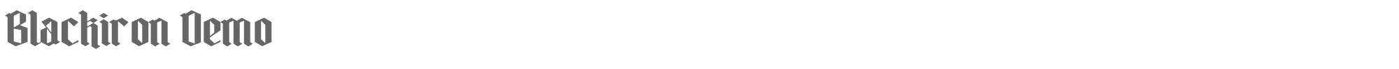 Sample characters Blackiron Font