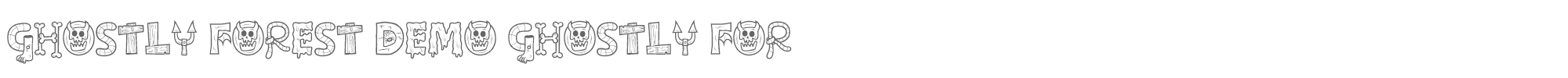 Sample characters Ghostly Forest Font