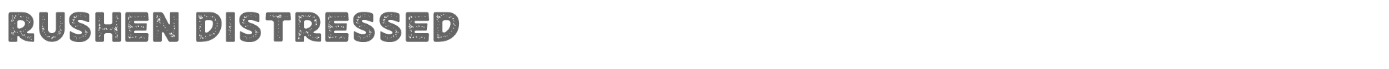 Sample characters Rushen Font