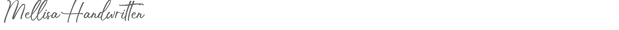 Sample characters Mellisa Handwritten Font