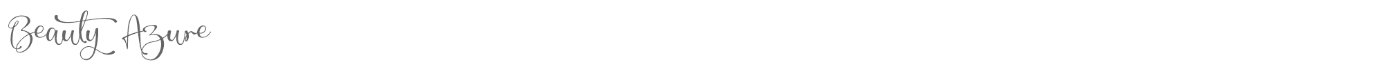 Sample characters Beauty Azure Font