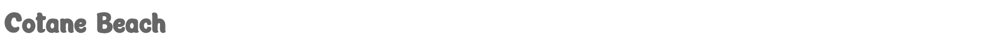 Sample characters Cotane Beach Font