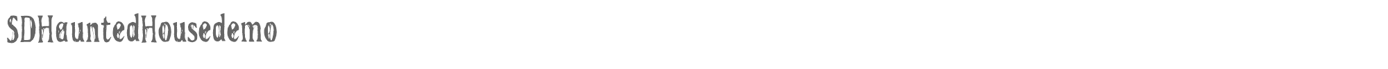 Sample characters SD Haunted House Font
