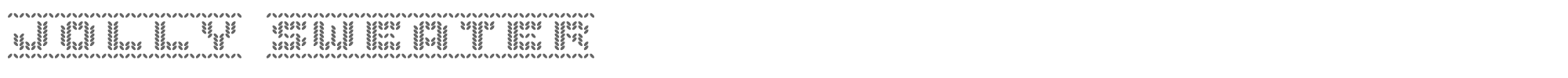 Sample characters Jolly Sweater Font