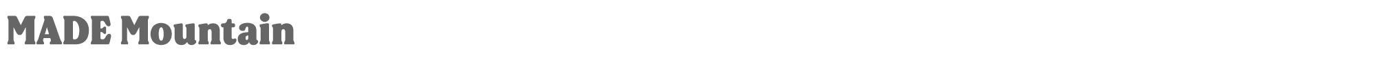 Sample characters MADE Mountain Font