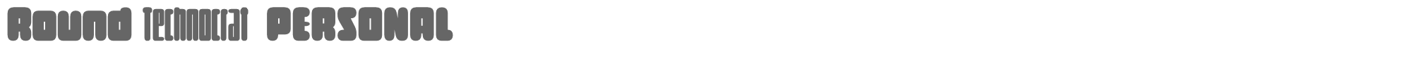 Sample characters Round Technocrat Font