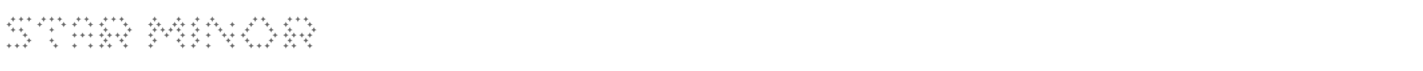 Sample characters Star Minor Font