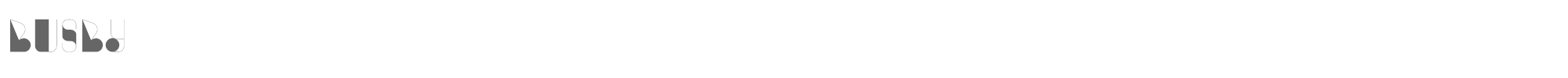 Sample characters Busby Font