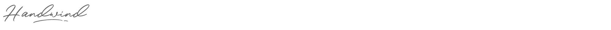 Sample characters Handwind Font