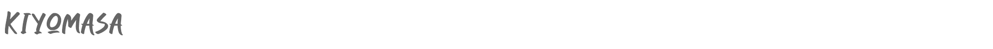 Sample characters Kiyomasa Font