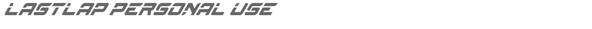 Sample characters Lastlap Font