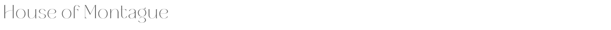 Sample characters House of Montague Font