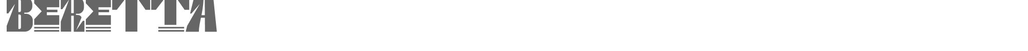 Sample characters Beretta Font