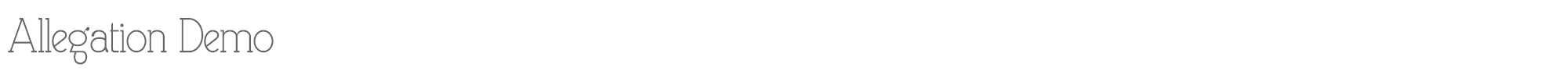 Allegation AllegationDemoRegular.ttf font preview